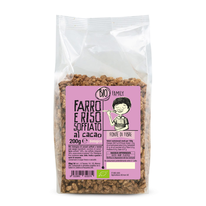 Bio Family Farro e Riso Soffiato al Cacao