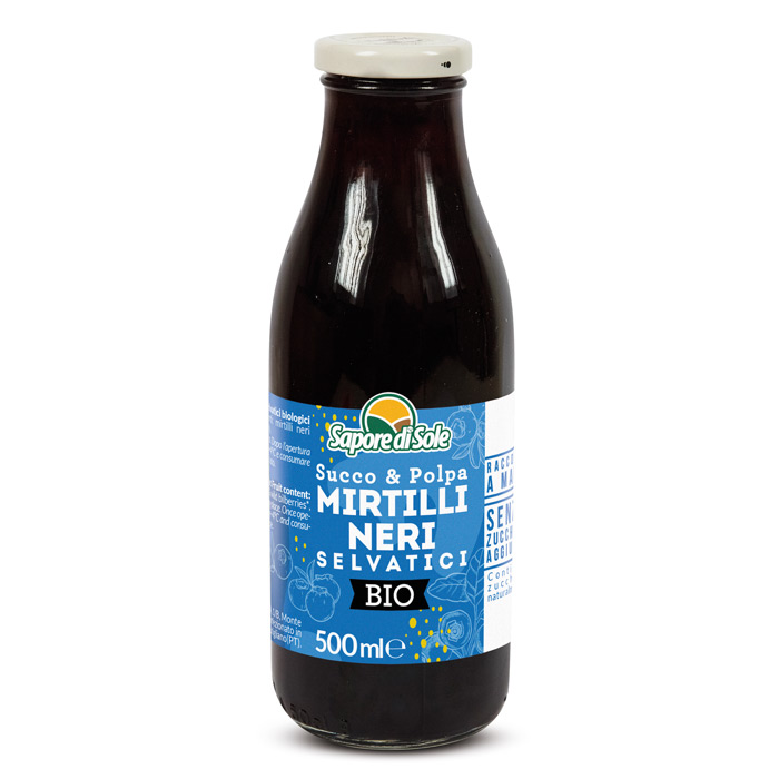 Succo e Polpa di Mirtilli Neri Selvatici