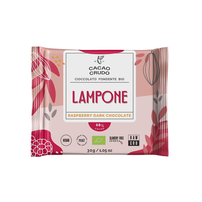 Cacao Crudo Tavoletta Fondente Lampone 