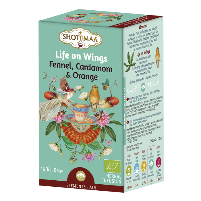 Shoti Maa Tisana Ayurvedica Finocchio Cardamomo e Arancia - Life on Wings 