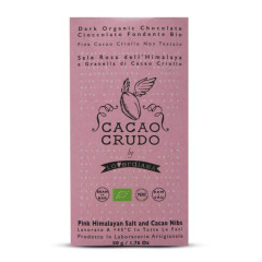 Cacao Crudo Tavoletta Fondente Sale dell'Himalaya e Granella di Cacao 