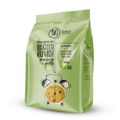 Bio Family Compagnia dei Biscotti ruvidi Mandorle e Uvetta SENZA GLUTINE